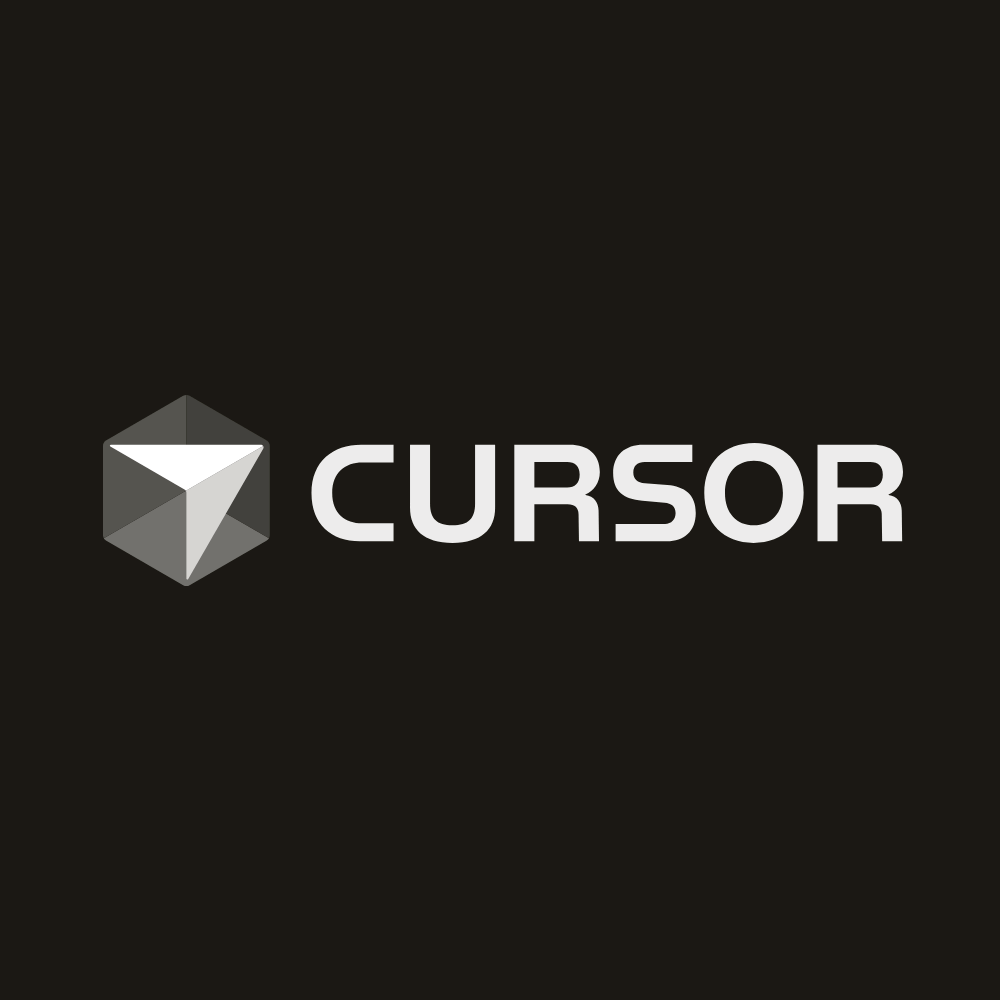 Cursor logo square on a dark background